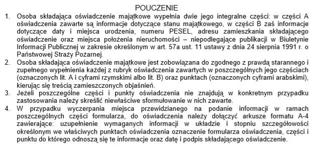 OŚWIADCZENIE O STANIE MAJĄTKOWYM OSOBY PEŁNIĄCEJ FUNKCJĘ ORGANU PAŃSTWOWEJ STRAŻY POŻARNEJ CZĘŚĆ A Ja, niżej podpisany(a),. (imię/imiona i nazwisko, nazwisko rodowe) pełniący(a) służbę.