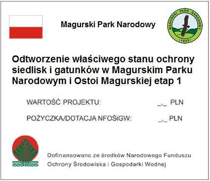 Ryc. 1 Wzór tablicy informacyjnej: 2. Tablice pamiątkowe: 2.1. Projekt, wykonanie i montaż tablicy pamiątkowej POIiŚ (szerokość 1 m x wysokość 0,7 m).