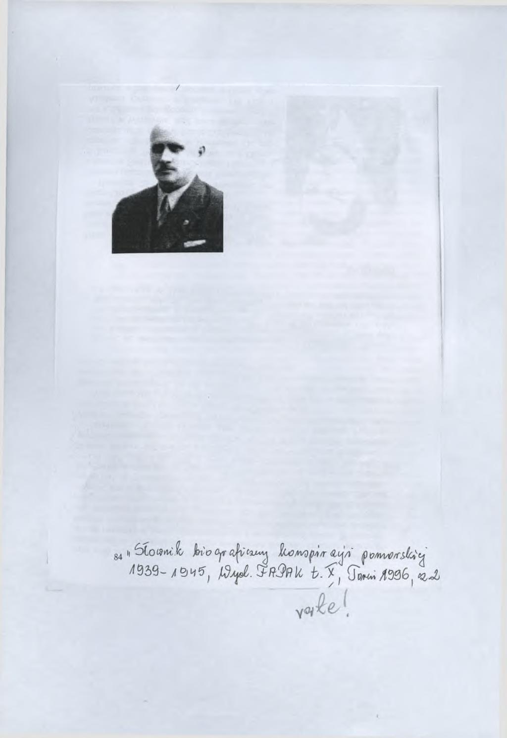 Jentkiewicz Bolesław ps. Władysław (?) (1890-1974), km dt Obw. A K Nowe Miasto^/f /j Lubawskie. Urodzony 13 V II 1890 r.