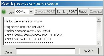 Użycie do konfiguracji serwera wspomnianego programu (SERWCFG) pokazane jest na rysunkach, 4 i 5 (program ten został utworzony w środowisku Lazarus, które jest wolnym, bezpłatnym narzędziem do