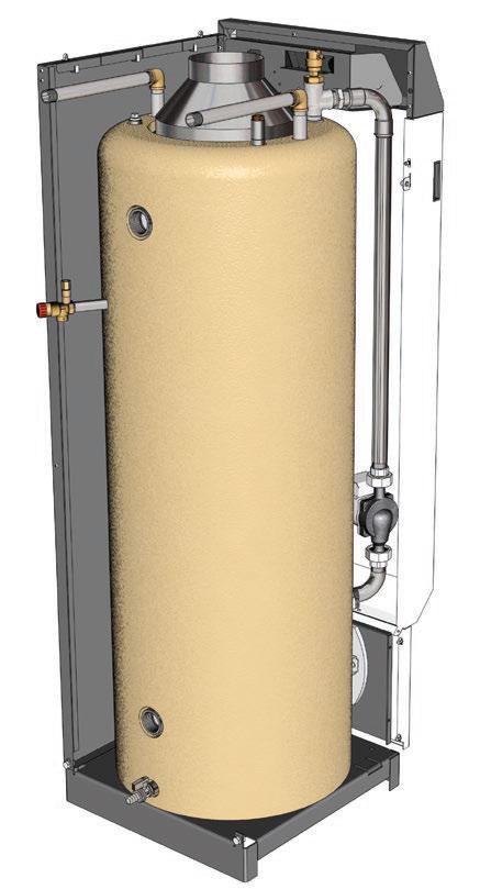 Salida de agua caliente sanitaria 5. ntercambiador con acumulador Tank-in-Tank 6. Tubos de humos y turbuladores 7. Circuito primario 8. Retorno de calefacción 9. Cámara de combustión 0.