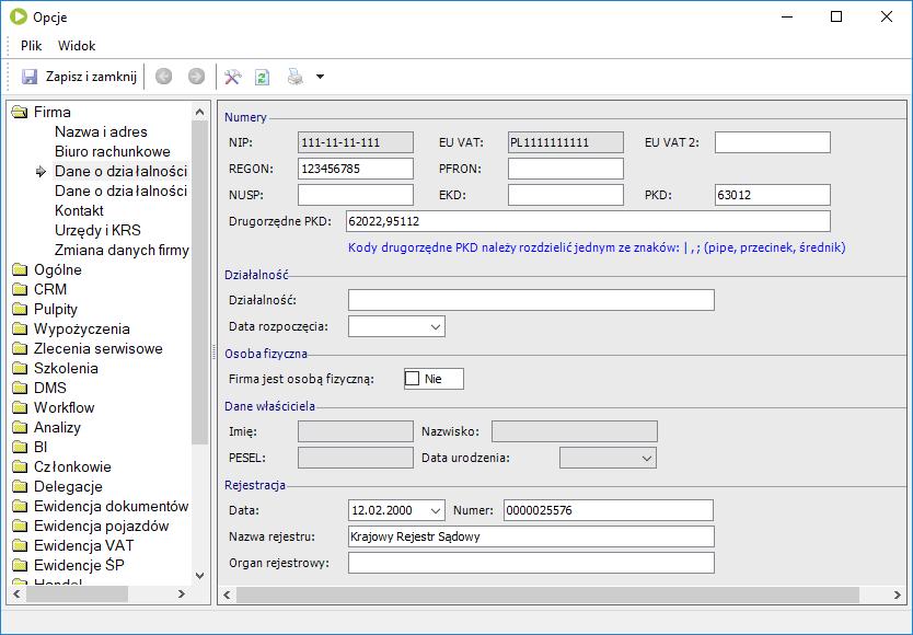 Konfiguracja Przed przystąpieniem do przygotowywania elektronicznych sprawozdań finansowych należy wprowadzić odpowiednie informacje w konfiguracji.