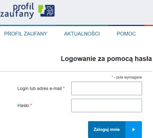 15) Następnie wybierz zakładkę Podpis elektroniczny UWAGA! W tym przykładzie podpis będzie składany za pomocą Profilu Zaufanego.