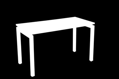 płyty wiórowej drewnopochodnej w kolorze jasnego jesionu odporny na zadrapania nogi stołu z regulacją wysokości w kolorze białym listwa na kable Stół mały Comfort wymiary: W 72 x S 60 x D 120 cm blat