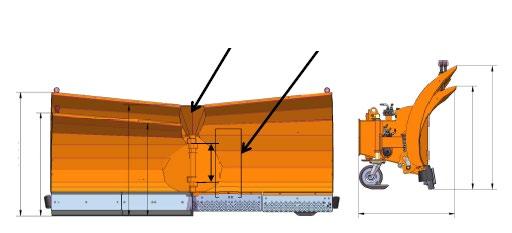 200 mm, zwiększony rozstaw zawiasów odkładnic o 100 mm (wyższy mocniejszy zaczep - kozioł), wyższą wieżyczkę o 100 cm, wzmocnioną konstrukcję belek odkładnic, zabezpieczenie przeciążeniowe siłowników