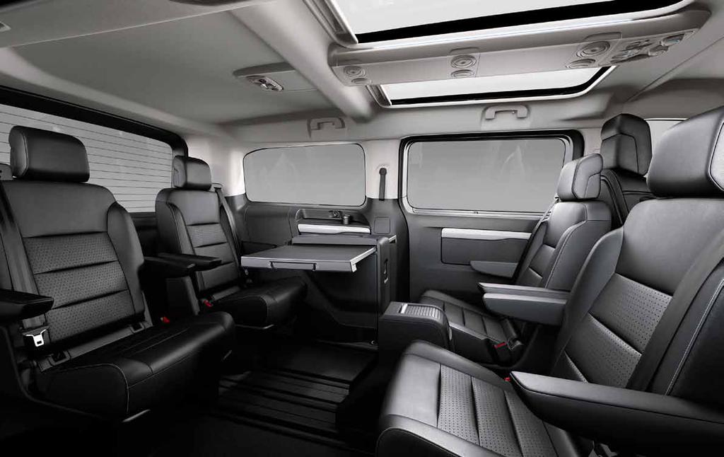 PRZESTRONNY I PRZYJAZNY Luksusowe wnętrze CITROËNA SPACETOURER BUSINESS LOUNGE zapewnia podróżnym wyjątkowe udogodnienia.