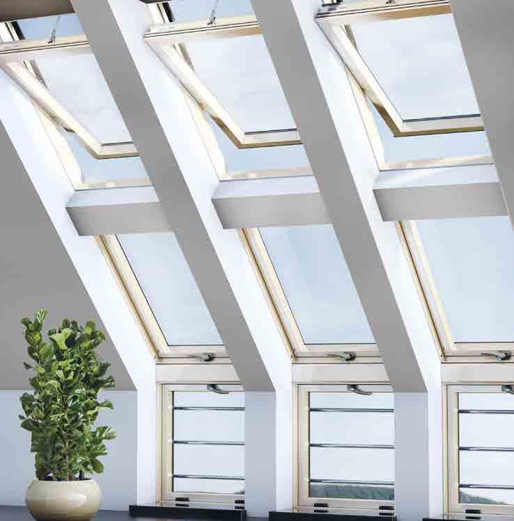 Okna superenergooszczędne trzyszybowe kolankowe drewniane Okna kolankowe drewniane Okna kolankowe zostały zaprojektowane z myślą o połączeniu zalet okna dachowego z fasadowym.