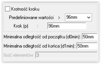 Uwaga: Automatyczne centrowanie służy do wyśrodkowania kołków na grubości części. - Tylną krawędź górnego panelu, jako Końcowa powierzchnia albo krawędź.