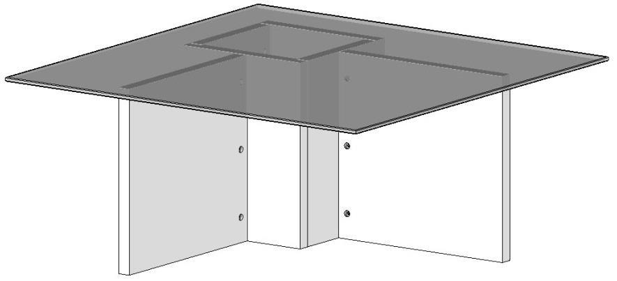 Dodanie stolika Otwórz plik aranżacja wnętrza, aktywuj warstwę 15 i nazwij ją stoły. Dodaj więzy pomiędzy podstawą a podłogą. Naciśnij Esc, by opuścić funkcję.