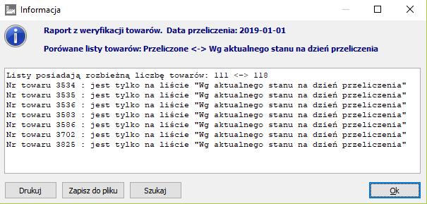 Funkcjonalność dostępna jest pod przyciskiem Weryfikacja (rys. 9). Rys.9. Weryfikacja - okno wyboru rodzaju porównywanych list.