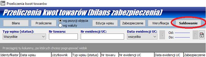 7. Wykonanie bilansu otwarcia przeniesienie kwot (status Po zmianie ). Wykonanie bilansu otwarcia (przeniesienie kwot) jest nieodwracalne należy bezwzględnie wykonać kopię bazy danych przed operacją.