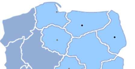 Zasięg geograficzny Prowadzenie działalności na terenie dziesięciu województw za pośrednictwemczterech biur sprzedaży (Białystok, Lublin, Olsztyn,