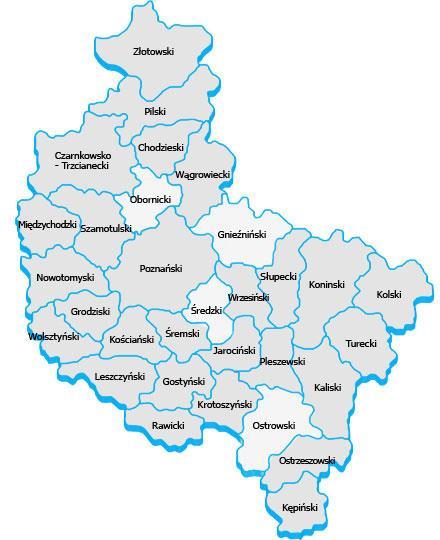 ZASIĘG TERYTORIALNY Miasto Konin powiat koniński powiat kolski