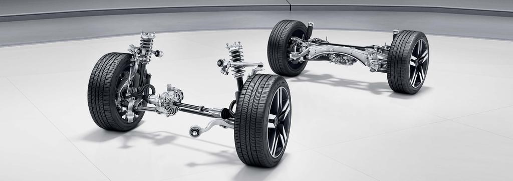 Adaptacyjne zawieszenie. Nowy GLC dopasowuje się nie tylko do każdego podłoża, ale także do Twoich dążeń: jest on seryjnie wyposażony w układ jezdny AGILITY CONTROL zapewniający wysoki komfort jazdy.