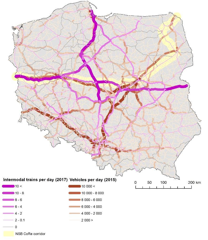 Przesunięcie modalne w transporcie intermodalnym transport