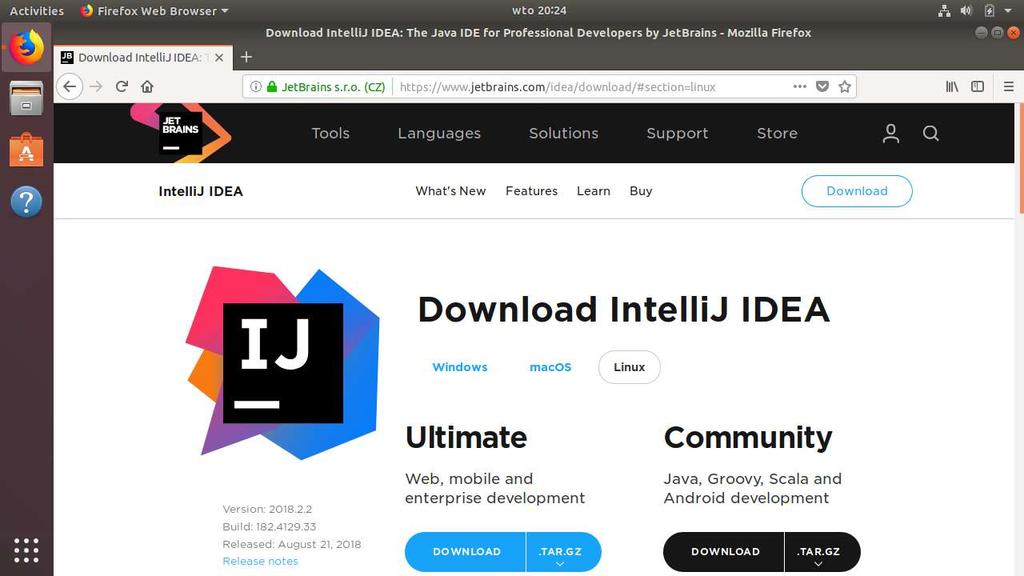 IntelliJ IDEA 1. Uruchom przeglądarkę internetową 2. Przejdź na stronę www.