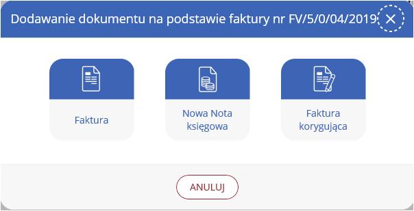 Rysunek 17 Okienko wysłanych dokumentów 6.1.2 Następnie wybieramy w prawym górnym rogu przycisk Operacje dodatkowe (rysunek 18) i wybieramy Nowy dokument na podstawie faktury.