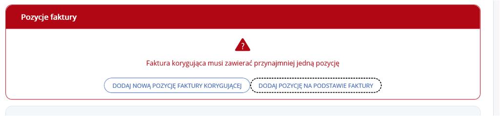 Rysunek 20 Przyczyny korekty 6.1.4 Wybieramy pozycje do korekty i korygujemy je na podstawie istniejącej faktury (Rysunek 21).