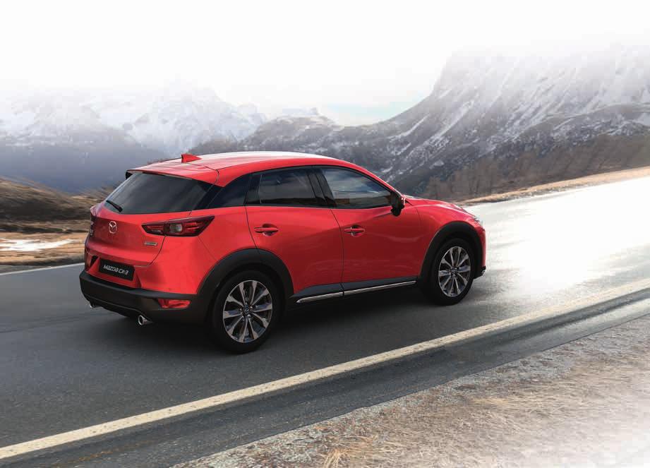 DESIGN KODO DUSZA RUCHU Nowa Mazda CX-3 to kompaktowy crossover, łączący unikalną, wyrafinowaną i żywą stylizację KODO Dusza Ruchu oraz wygodę i funkcjonalność