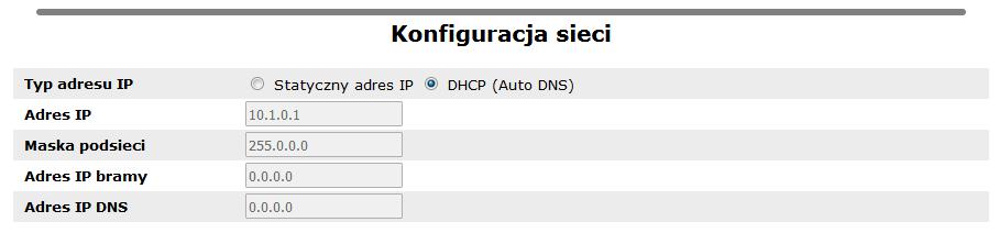 2.4. Konfiguracja dla sieci LAN Typ adresu IP Można wybrać statyczny lub dynamiczny (DHCP Dynamic Host Configuration Protocol ) adres IP.