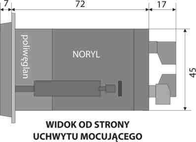 6. WYMIARY OBUDÓW I DANE MONTAŻOWE a) AR652, AR642, AR602 Typ obudowy Materiał Wymiary obudowy (S x W x G) Okno tablicy (S x W ) Mocowanie Przekroje przewodów (dla złącz rozłącznych) tablicowa,