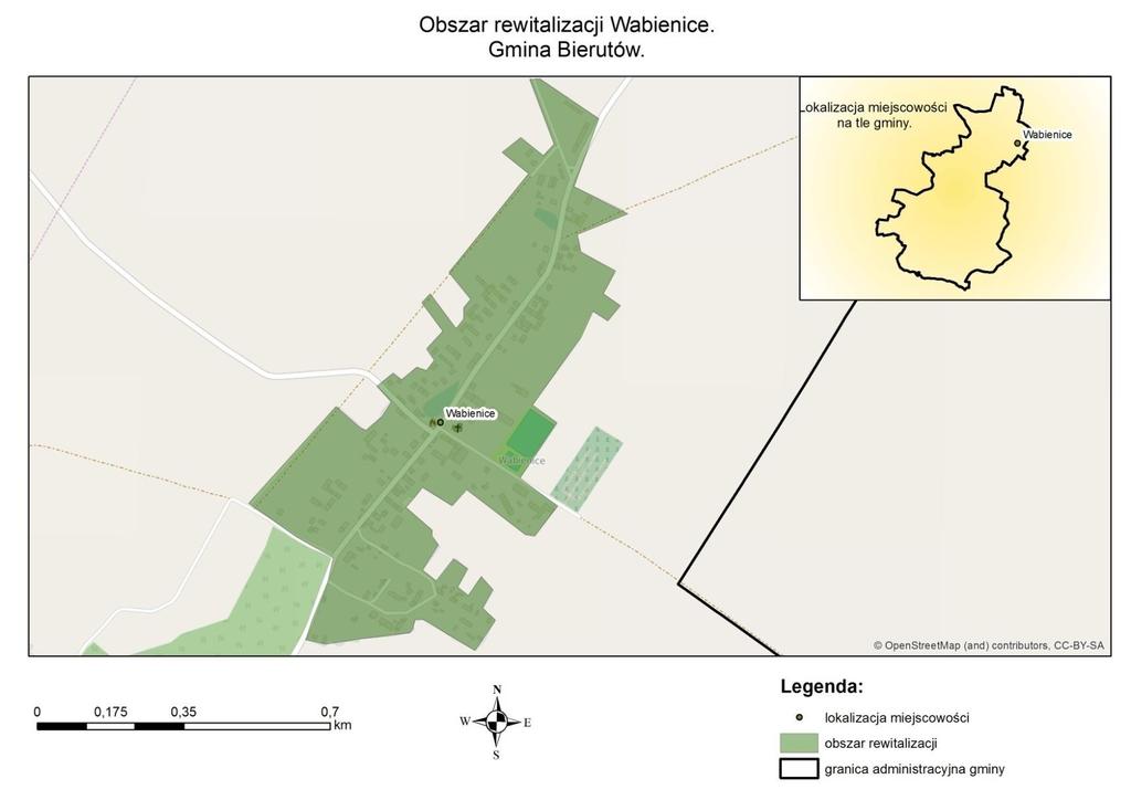 Rys. 25 Obszar rewitalizacji Wabienice.