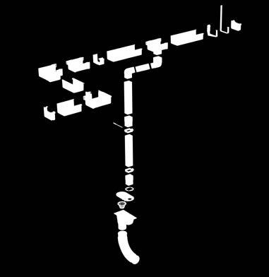 Złożenie systemu Galeco PVC2 5 4 3 2 1 Lista elementów 1 Zaślepka prawa 2 Hak metalowy nakrokwiowy 7 6 4 3 Hak z pvc 4 Rynna 8 5 Odpływ 4 9 11 12 11 6 Wkładka doszczelniająca 7 Łącznik 8 Łuk