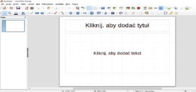 Pusty projekt Po uruchomieniu programu pojawi się