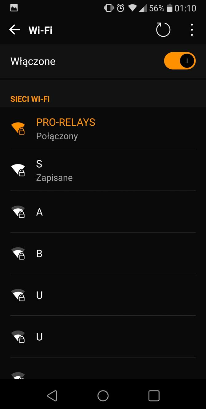 Obsługa Na stronie głównej urządzenia, na samej górze,