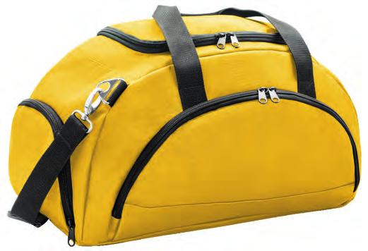 29090055 Strong Kompaktowa torba sportowa z bocznymi kieszeniami cooler. Z przodu kieszeń zapinana na suwak. Dodatki plastikowe.