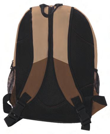 Two-compartment city backpack with a pocket for small items.