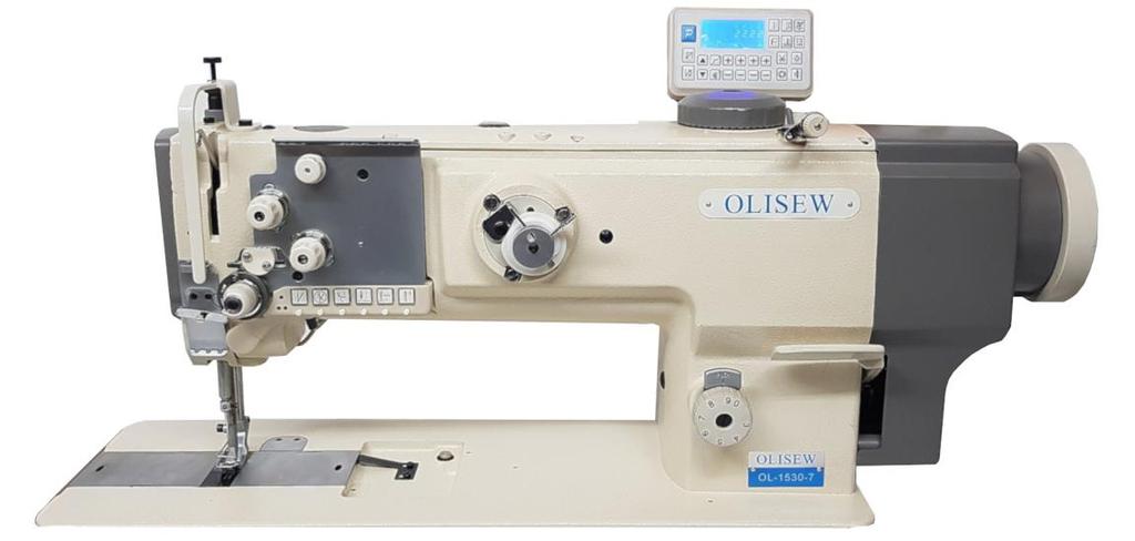 OLISEW OL-1530-7 CENA NETTO 9100 PLN Jednoigłowa automatyczna stębnówka OLISEW OL-1530-7 z potrójnym transportem, bezpośrednim napędem (Direct Drive), powiększonym prześwitem i dodatkowymi
