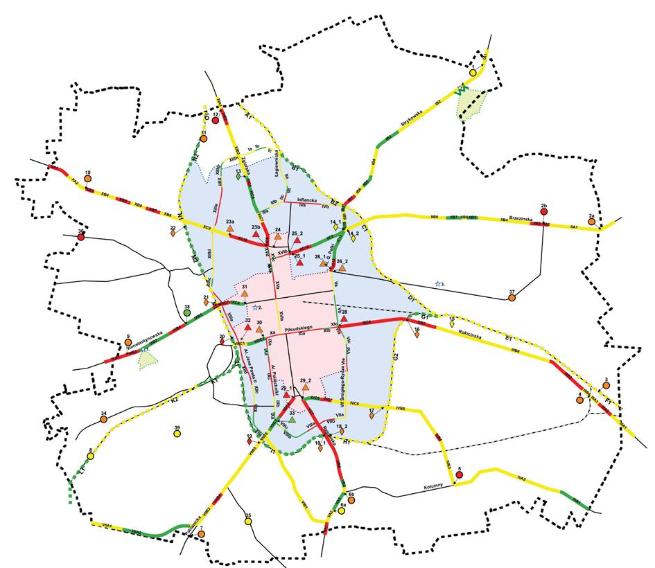 Strefy Wielkomiejskiej oraz 9 do Strefy Wielkomiejskiej (wśród wymienionych bram występuje 6 stacji kolejowych).