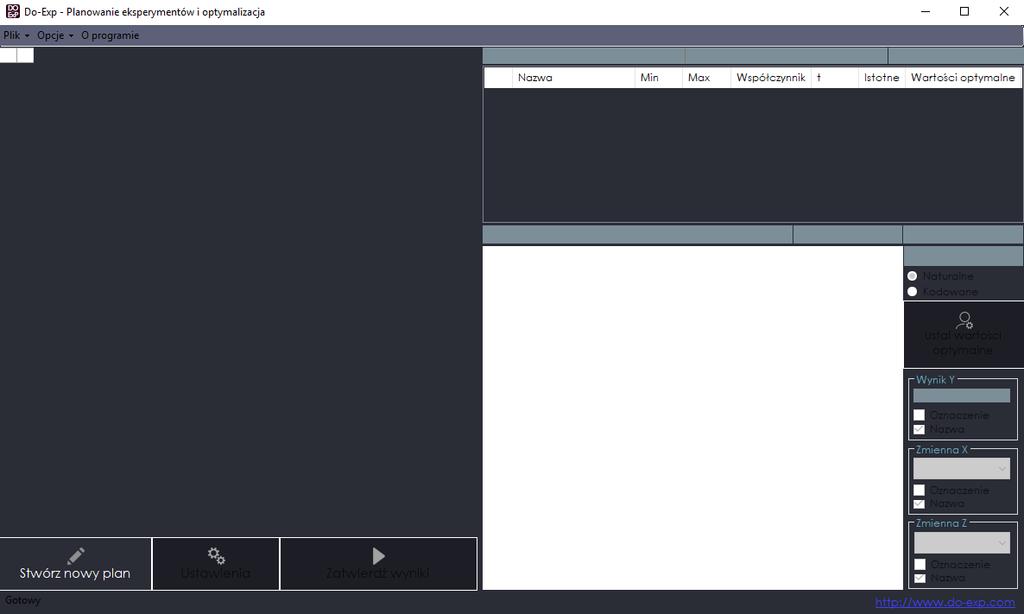 Działanie programu Widok główny 1 2 3 4 5 6 7 (e) Okno główne programu Do-Exp. Widok główny jest pierwszym oknem widocznym po włączeniu programu.