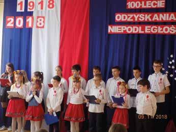 KLIMATY RUDA WOLIŃSKA ODDAJEMY CZEŚĆ POLEGŁYM ZA NASZĄ WOLNOŚĆ RUDA WOLIŃSKA 100. ROCZNICA ODZYSKANIA NIEPODLEGŁOŚCI W NASZEJ SZKOLE 100.