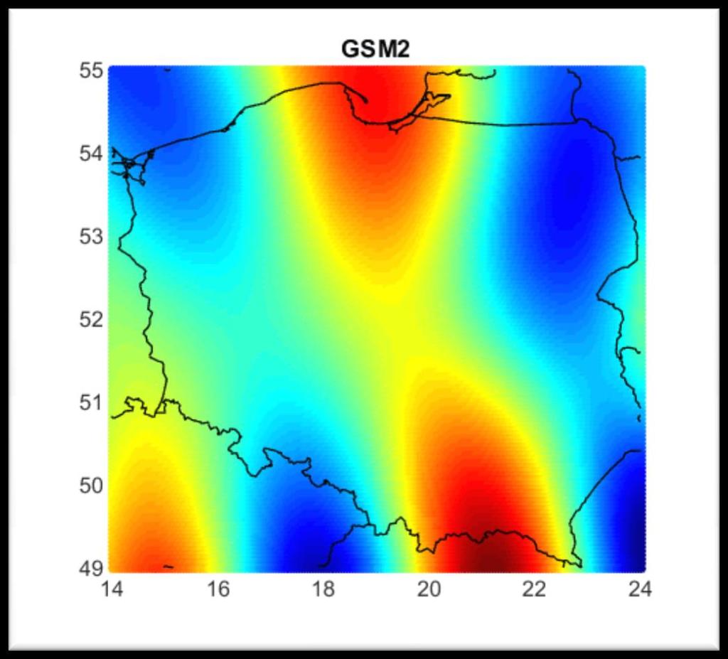 Comparisons with in situ data 69 epok pomiarowych (2005-2013) GSM2 (GRACE