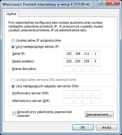 Następnie wybrać połączenie sieciowe prawym przyciskiem myszy i kliknąć Właściwości.