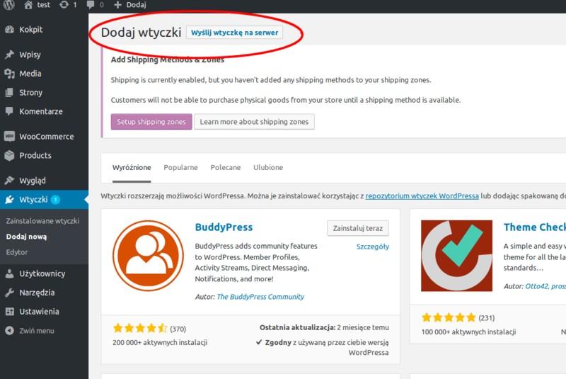 Do instalacji używamy autoinstalatora WordPress.