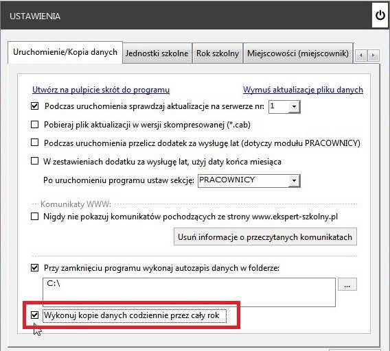 Opis zmian w programie Ekspert szkolny w wersji 2.07 z dnia 4-02-2019 r.