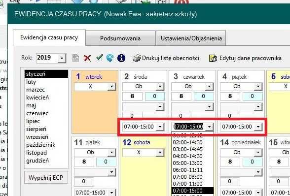 Zmiany w module PRACOWNICY 1) W związku z ROZPORZĄDZENIEM MINISTRA RODZINY, PRACY I POLITYKI SPOŁECZNEJ z dnia 10 grudnia 2018 r. w sprawie dokumentacji pracowniczej (Dz.U. 19 grudnia Poz.