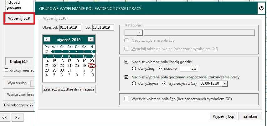 Grupowe wypełnianie diagramu ECP.