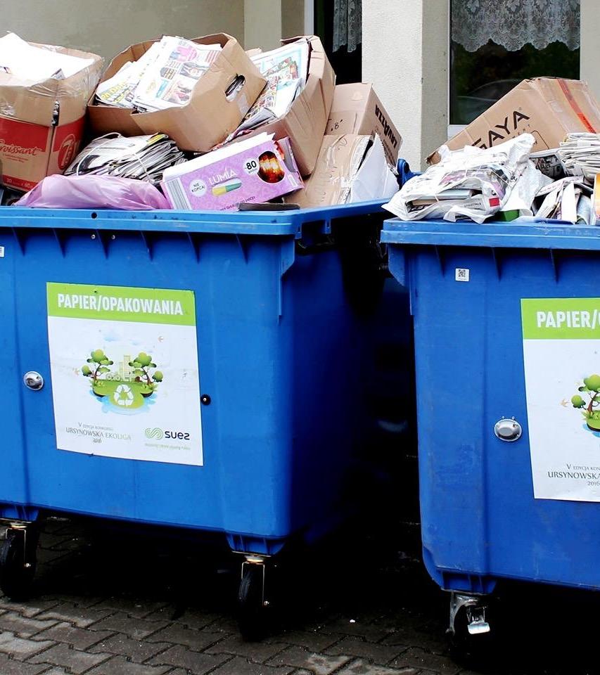 Ursynowska Ekoliga Współpraca z firmą odbierającą odpady komunalne oraz stowarzyszeniem Niepełnosprawni dla Środowiska EKON