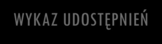 WYKAZ UDOSTĘPNIEŃ 1. imię (imiona) i nazwisko pacjenta, którego dotyczy dokumentacja medyczna; 2. sposób udostępnienia dokumentacji medycznej; 3. zakres udostępnionej dokumentacji medycznej; 4.