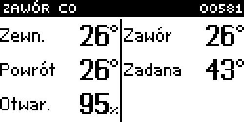 Temperatura zadana CO może też być regulowana za pomocą funkcji obniżenia pokojówki oraz sterowania tygodniowego.