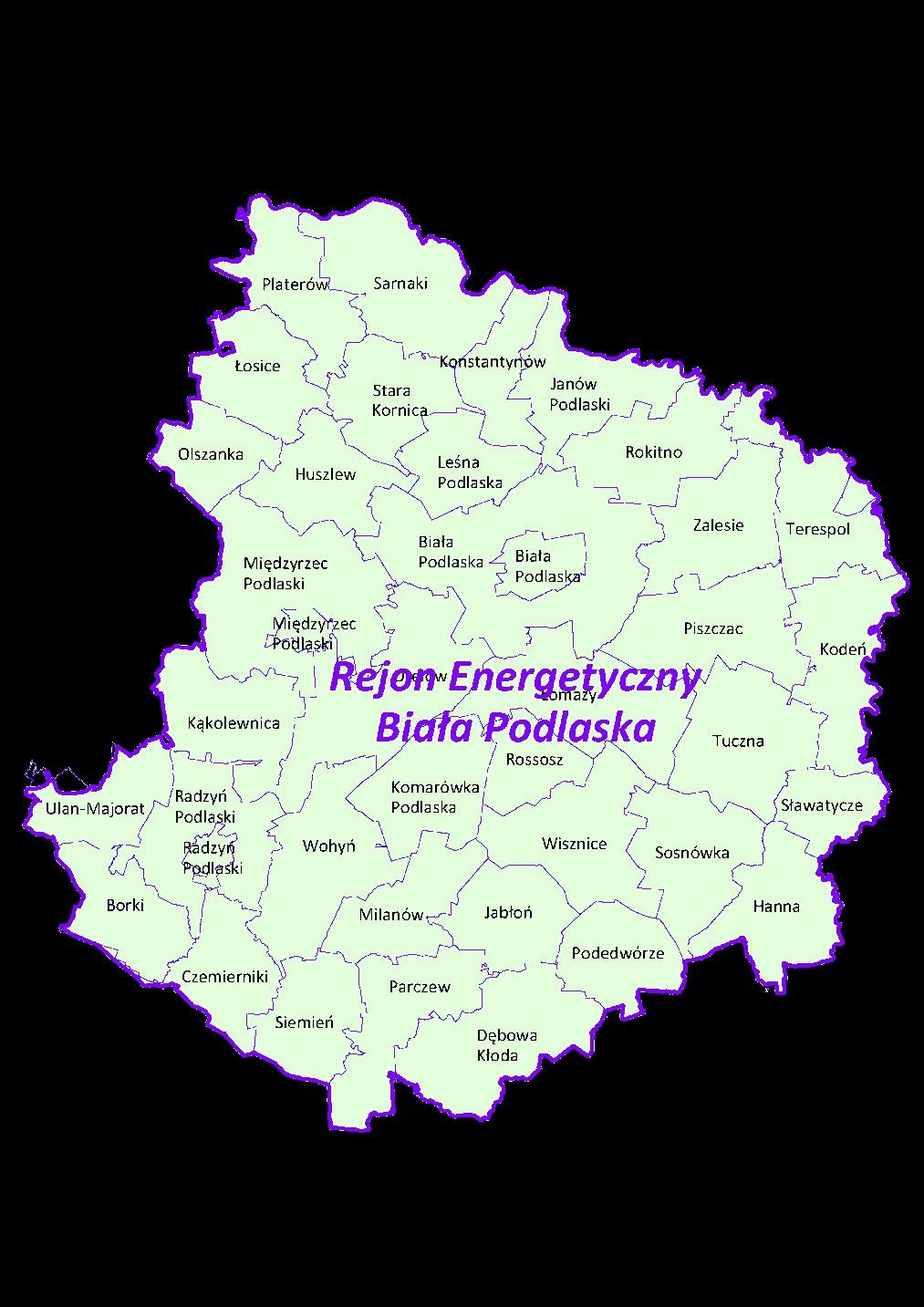 16 REJON ENERGETYCZNY BIAŁA PODLASKA Obsługiwane gminy: Kontakt ul.