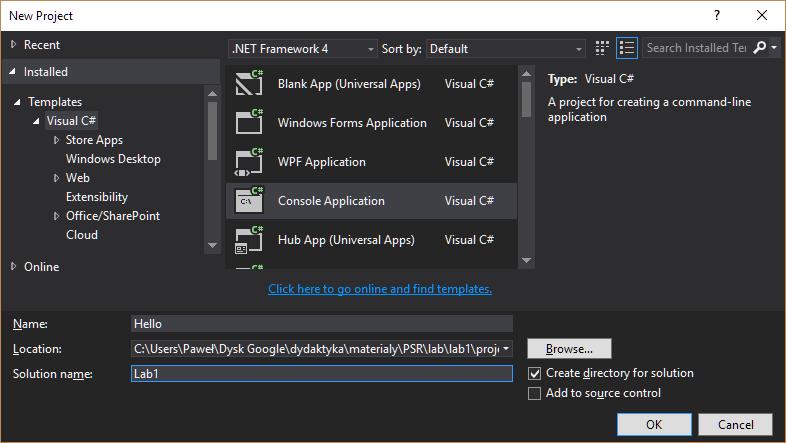 Rozdział 2 Pierwsze kroki z VS Po zalogowaniu się z menu start odnajdujemy program Microsoft Visual Studio 2010, lub nowszy.