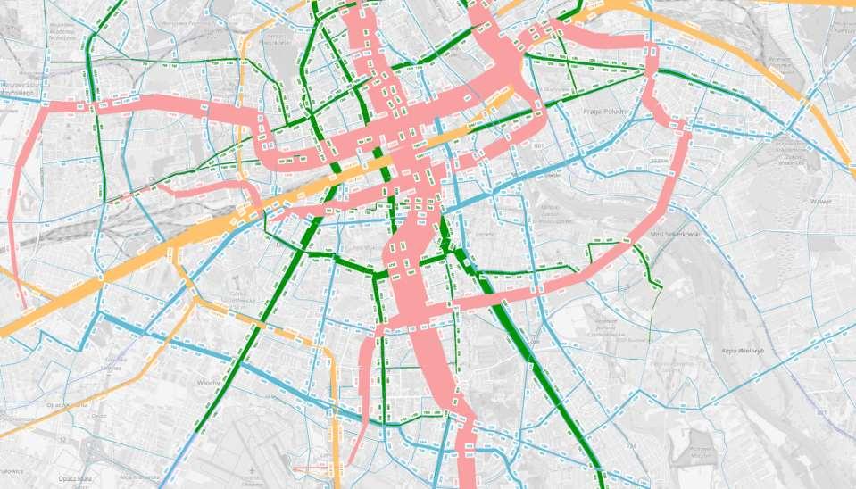 III LINIA METRA Et = 0,92 1,23 Przebieg III linii metra z Gocławia przez Wisłę, Łuk