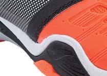 Zwiększa on także wytrzymałość podczas ocierania stopy o wewnętrzną część buta.