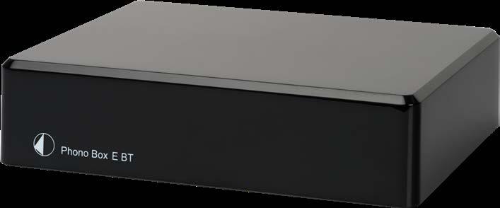 PHONO BOX E BT Cena 530 zł Umożliwia bezprzewodowy przekaz sygnału z gramofonu lub dodatkowego wejścia liniowego (1 Phono, 1 Line In). Przedwzmacniacz gramofonowy dla wkładek typu MM.