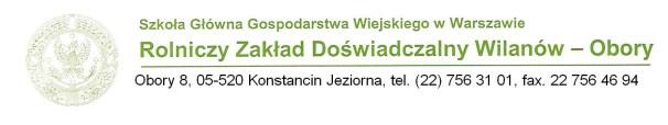 Zatwierdzam: Dyrektor Rolniczego Zakładu Doświadczalnego Wilanów - Obory: Data i podpis kierownika zamawiającego lub osoby uprawnionej SPECYFIKACJA ISTOTNYCH WARUNKÓW